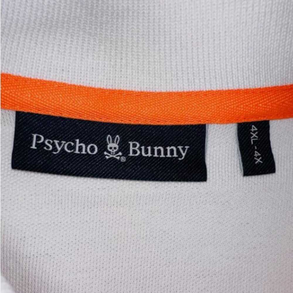 Psycho Bunny Big & Tall Athens Pique White Short Sleeve Polo Men's 4XL NWT - Picture 4 of 8
